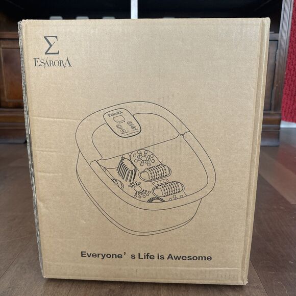 Esarora Foot Spa Massager with Heat Bubbles Rollers - Picture 1 of 3